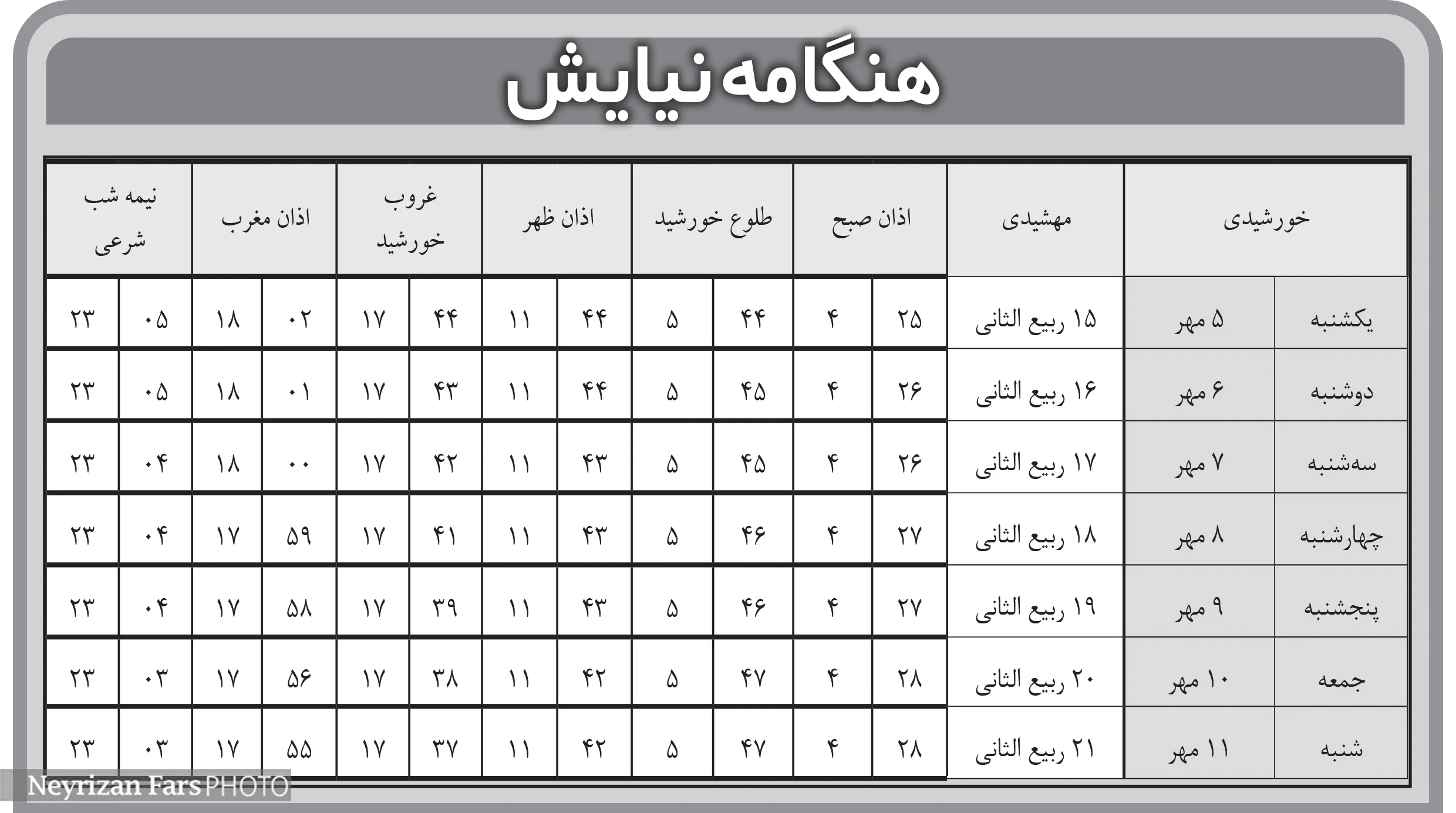 هنگامه نیایش